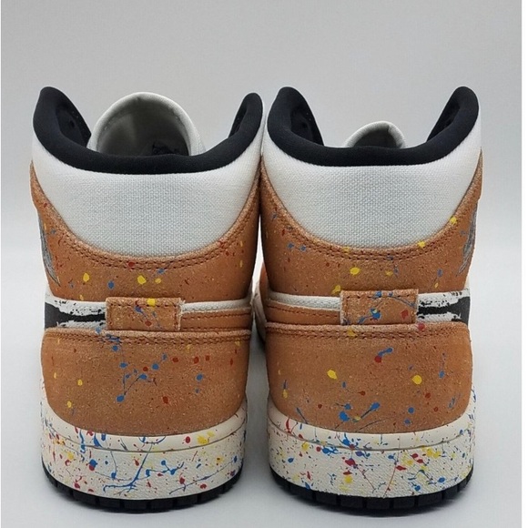 Air Jordan 1 Mid SE 'Brushstroke Paint Splatter' - Picture 3 of 6